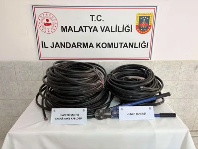 Malatya’da Kablo Hırsızlığı Operasyonu: 3 Şüpheli Tutuklandı